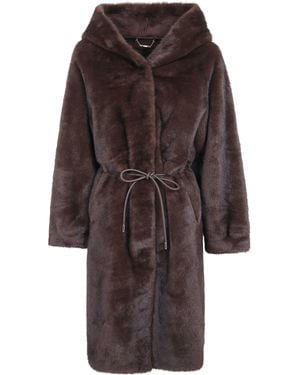 Seventy Coat Reversible Eco Fur Reversable Coat - Brown