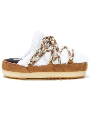 Moon Boot Mules Shearling - White