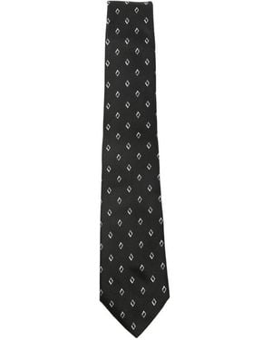 Emporio Armani Rhombus Tie - White