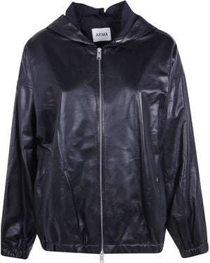 Arma Jacket Leather "Guisy" - Blue