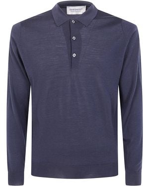 John Smedley Camicia Maniche Lunghe "Belper" - Blu