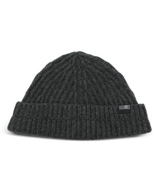 MM6 by Maison Margiela Hat Knit Wool "Harbor Beanie" - Black