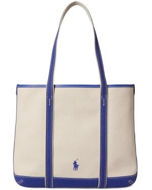 Polo Ralph Lauren "Spring Bear" Small Tote Bag - White