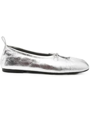Alohas Ballet Flats Shimmer "Rosalind" - White