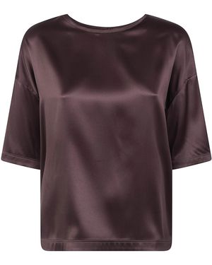 Brunello Cucinelli Short Sleeves Blouse - Purple