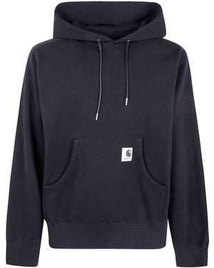 SACAI X CARHARTT WIP Carhartt Wip Cotton Jersey Hoodie - Blue