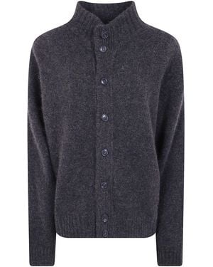 FILIPPO DE LAURENTIIS Round Neck Cardigan Jumper - Blue