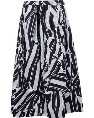 Dries Van Noten "Soni" Midi Skirt - Blue