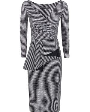 La Petite Robe Di Chiara Boni Dress Houndstooth "Ariane" - Grey