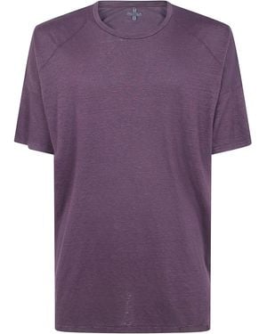 MD75 Linen Oversized T-Shirt - Purple