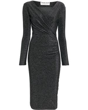 La Petite Robe Di Chiara Boni Slava Starry Midi Dress - Black
