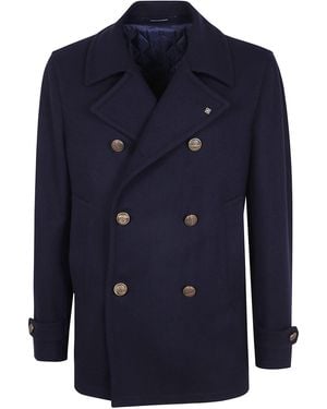 Tagliatore Jacket Wool 70% Cashmere "Monaco" - Blue