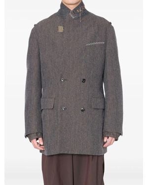 Kolor "Jacket 02" Split Double Breast Coat - Gray