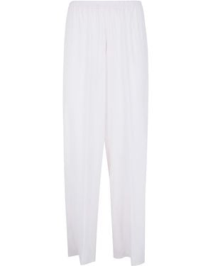 Rossopuro Long Silk Pants - White