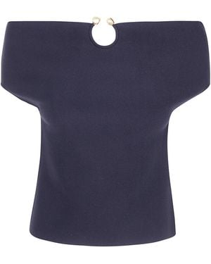 Alberta Ferretti Top Viscose Stretch - Blue