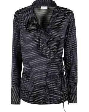 Dries Van Noten "Calberton 2350" Motif Jacquard Shirt - Black