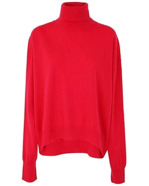 PHIILI Wool Cashmere Boxy Turtleneck - Red