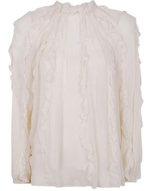 Zimmermann "Frill" Blouse A Volant - Bianco
