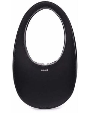 Coperni Shoulder Bag Leather "Swipe Bag" - Black