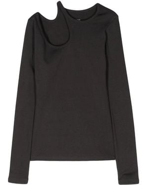 Low Classic Curve Hole T-Shirt - Black