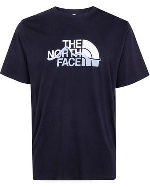 The North Face Mountain Line" Regular Short Sleeve Tee - Blue