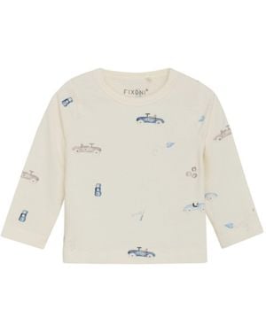 Fixoni T-Shirt Long Sleeves - White
