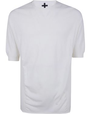 MD75 Light Cotton Boxi Short Sleeves Jumper - White