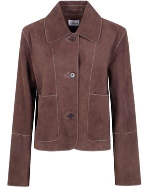 P.A.R.O.S.H. P. A.R. O.S. H. "Minuetto" Suede Jacket - Brown