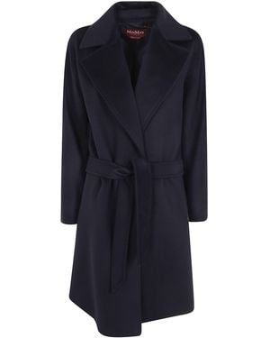 Max Mara Coat Belted "Ravenna" - Blue