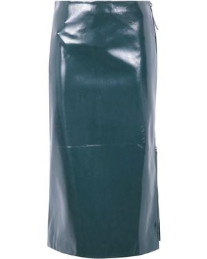 Frankie Shop Skirt Crackled Faux Leather "Samantha" - Blue