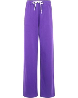 Polo Ralph Lauren Pantaloni Open Bottom "Knit" - Viola