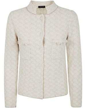 Anneclaire Classic Cropped Jacket - White