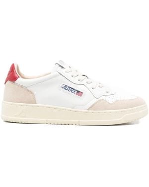 Autry 'Medalist Low' Suede Sneakers - White