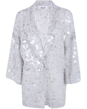 Aviu Sequins Cardigan - White