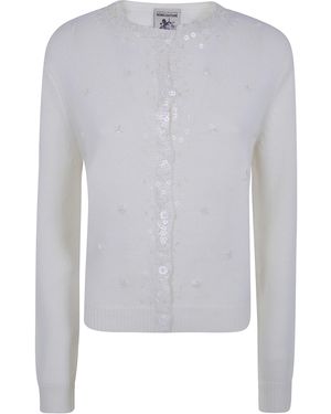 Semicouture Cardigan Con Paillettes "Gypsy" - Blu