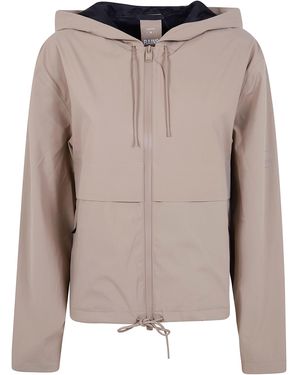Rains "Suva Hardshell" Short String Jacket - Natural