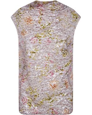 Alberta Ferretti Printed Sequins Shirt - Grey