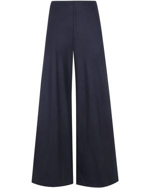 Harris Wharf London Wide Wool Trouser - Black