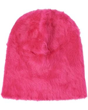 About Angora Beanie - Pink