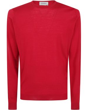 John Smedley Jumper Crewneck Long Sleeves "Lundy" - Red