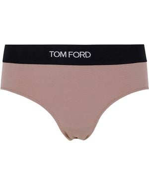Tom Ford Modal "Signature" Boy Shorts - Natural