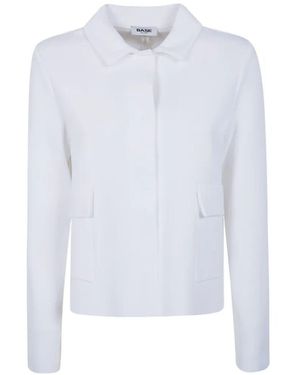 Base London Cropped Squaerd Jacket - White