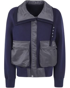 Sacai Sweat Jacket "Sponge Sweat Blouson" - Blue