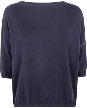 Ma'ry'ya Classic Boat Neck T-Shirt - Blue