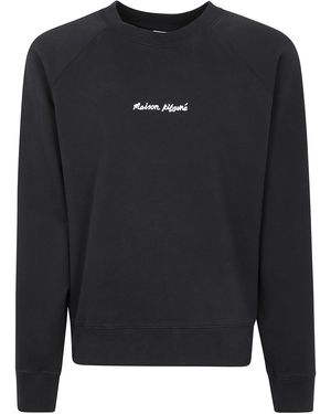 Maison Kitsuné Maison Kitsune Logo-Embroidered Sweatshirt - Black