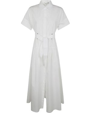 Max Mara Abito Corto Maniche Corte "Agoraio" - White