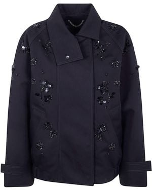 Golden Goose "Journey W's" Over Short Trench Coat Padma Heavy Cotton W - Blue