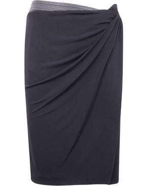 Versace Draped Skirt - Black