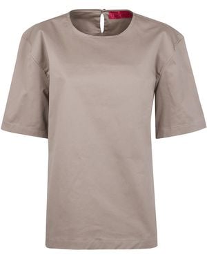 Thelatest Dean Cotton Gabardina T-Shirt - Natural