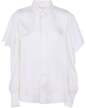 Sacai Satin X Chiffon Shirt - White